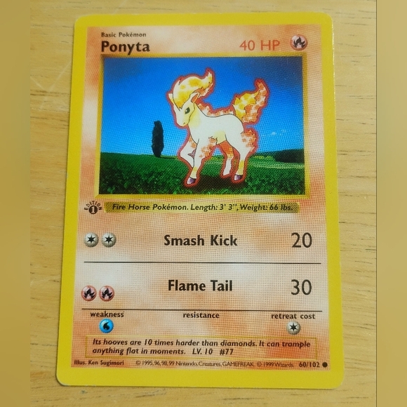 2016 ponyta pokemon card value Base Set Common #60 Retreat Cost Ponyta Pokmon Card Pokemon Like